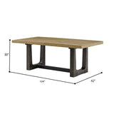 Contemporary Caramel Cocoa Wood Trestle Dining Table - Omega Lifestyles
