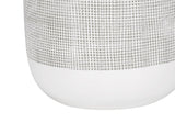 Contemporary Grey Ceramic Table Lamp With Linen Shade - Sleep Galleria