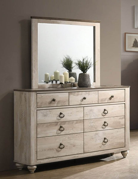 Contemporary Rustic 4-Piece Wood Bedroom Set - Sleep Galleria