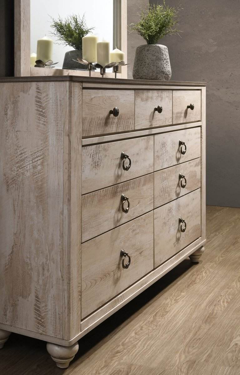 Contemporary Rustic 4-Piece Wood Bedroom Set - Sleep Galleria