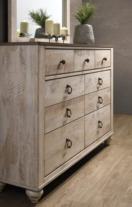 Contemporary Rustic 4-Piece Wood Bedroom Set - Sleep Galleria