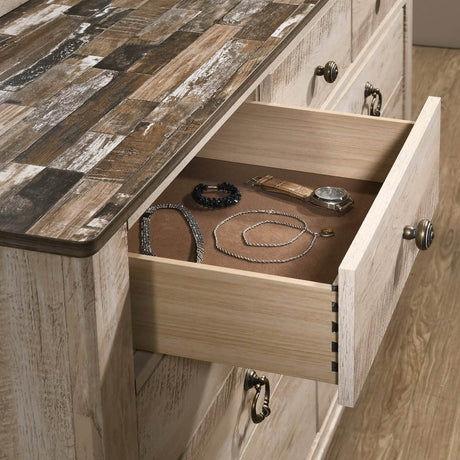 Contemporary Rustic 4-Piece Wood Bedroom Set - Sleep Galleria