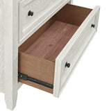 Contemporary Whitewash Wood 6-Drawer Chest - Omega Lifestyles