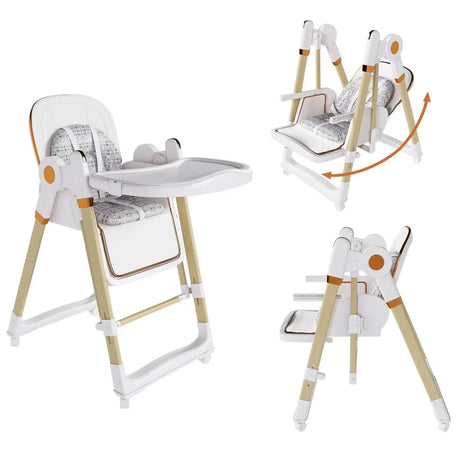 Convertible Baby High Chair To Rocker With 5-Point Harness - Omega Lifestyles