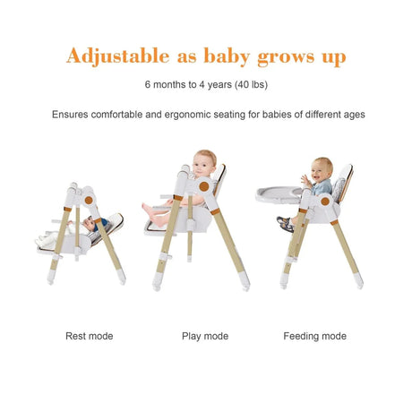 Convertible Baby High Chair To Rocker With 5-Point Harness - Omega Lifestyles