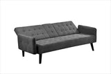 Convertible Linen Sleeper Sofa Bed With Cup Holder - Omega Lifestyles
