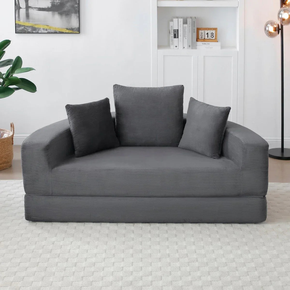 Corduroy High-Density Foam Folding Sofa Bed - Omega Lifestyles