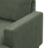Corduroy Upholstered Modular Sectional With 2 Ottomans - Omega Lifestyles