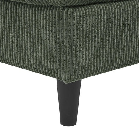 Corduroy Upholstered Modular Sectional With 2 Ottomans - Omega Lifestyles