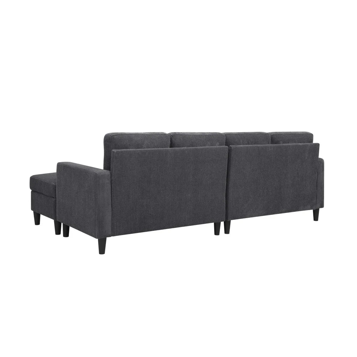 Corduroy Upholstered Modular Sectional With 2 Ottomans - Omega Lifestyles