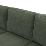 Corduroy Upholstered Modular Sectional With 2 Ottomans - Omega Lifestyles