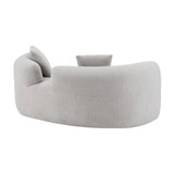 Curved Grey Foam Spring Medium-Firm Loveseat - Omega Lifestyles