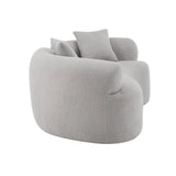 Curved Grey Foam Spring Medium-Firm Loveseat - Omega Lifestyles