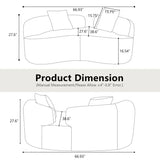 Curved Grey Foam Spring Medium-Firm Loveseat - Omega Lifestyles