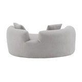 Curved Grey Foam Spring Medium-Firm Loveseat - Omega Lifestyles