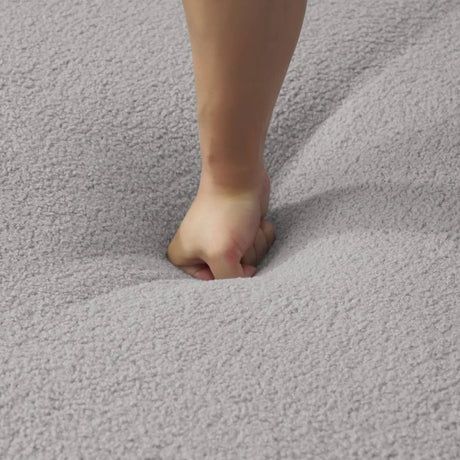 Curved Grey Foam Spring Medium-Firm Loveseat - Omega Lifestyles