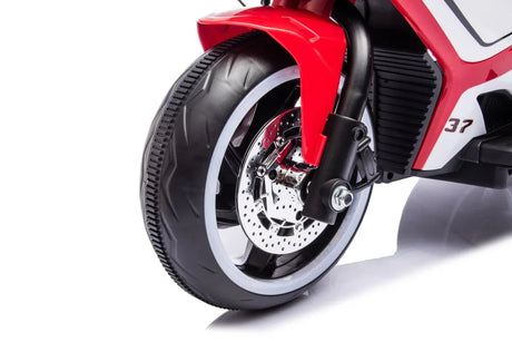 Electric Red Kids Ride-On Motorcycle With Lights - Omega Lifestyles