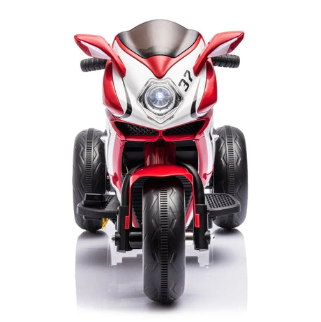 Electric Red Kids Ride-On Motorcycle With Lights - Omega Lifestyles