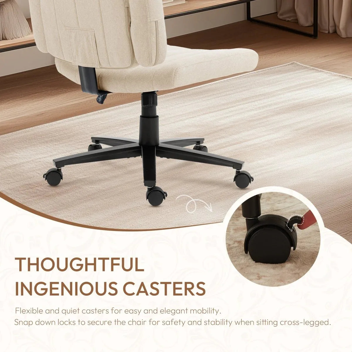 Ergonomic Adjustable Height Foam Office Desk Chair - Omega Lifestyles