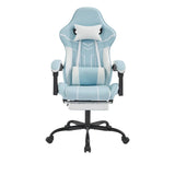 Ergonomic PU Leather Massage Gaming Chair With Footrest - Omega Lifestyles