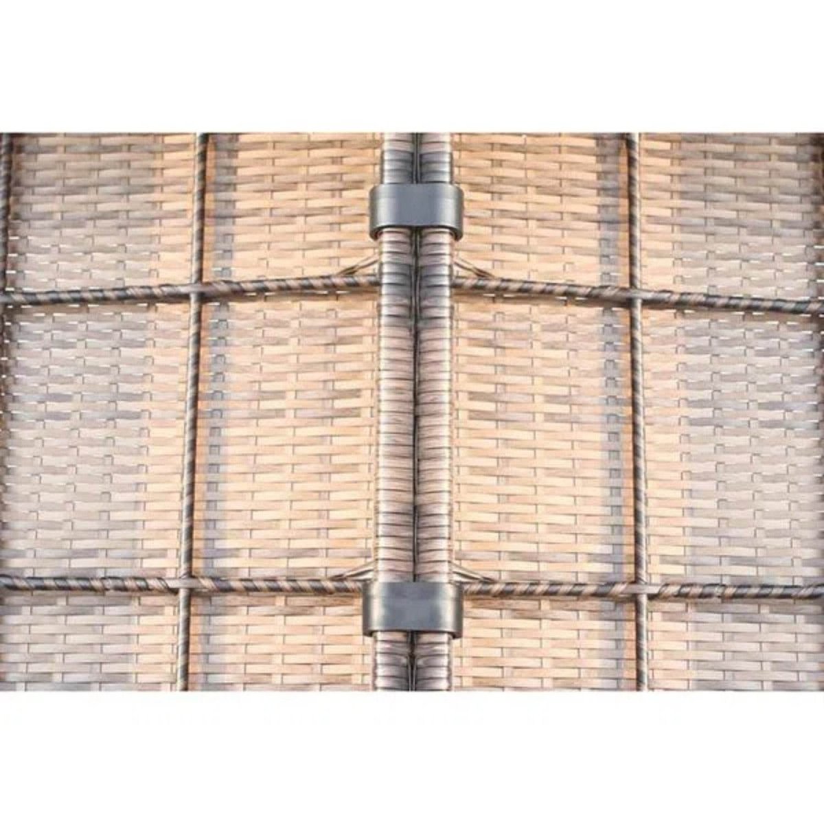 Espresso Weatherproof Outdoor Wicker Seating Set With Cushions - Driftwood - Omega Lifestyles