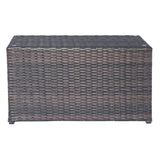 Espresso Weatherproof Outdoor Wicker Seating Set With Cushions - Driftwood - Omega Lifestyles