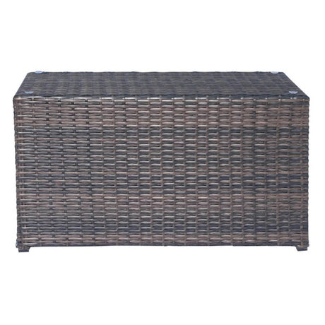 Espresso Weatherproof Outdoor Wicker Seating Set With Cushions - Driftwood - Omega Lifestyles