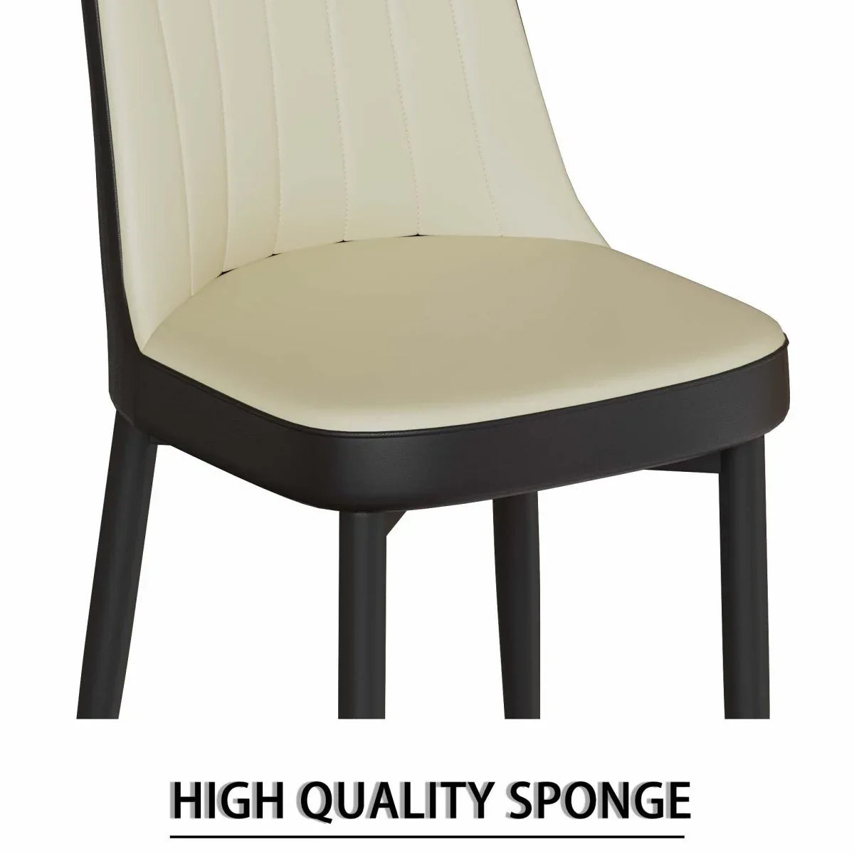 Expandable MDF Dining Table And 4 PU Fabric Padded Chairs Set - Omega Lifestyles