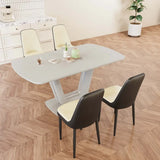 Expandable MDF Dining Table And 4 PU Fabric Padded Chairs Set - Omega Lifestyles