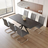 Expandable MDF Dining Table Set With Cushioned Chairs - Omega Lifestyles