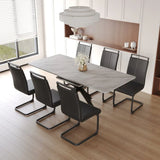 Expandable MDF Dining Table With 6 Cushioned Chairs Set - Omega Lifestyles