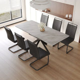 Expandable MDF Dining Table With 6 Cushioned Chairs Set - Omega Lifestyles