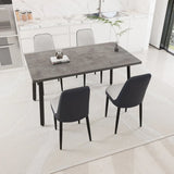 Expandable Rectangular Dining Table With Four PU Chairs - Omega Lifestyles