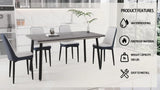 Expandable Rectangular Dining Table With Four PU Chairs - Omega Lifestyles