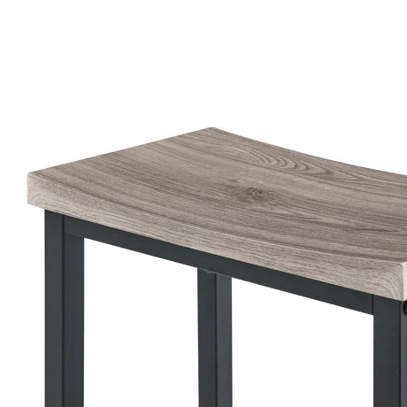 Farmhouse 4-Piece Bar Table And Saddle Stools Set - Omega Lifestyles