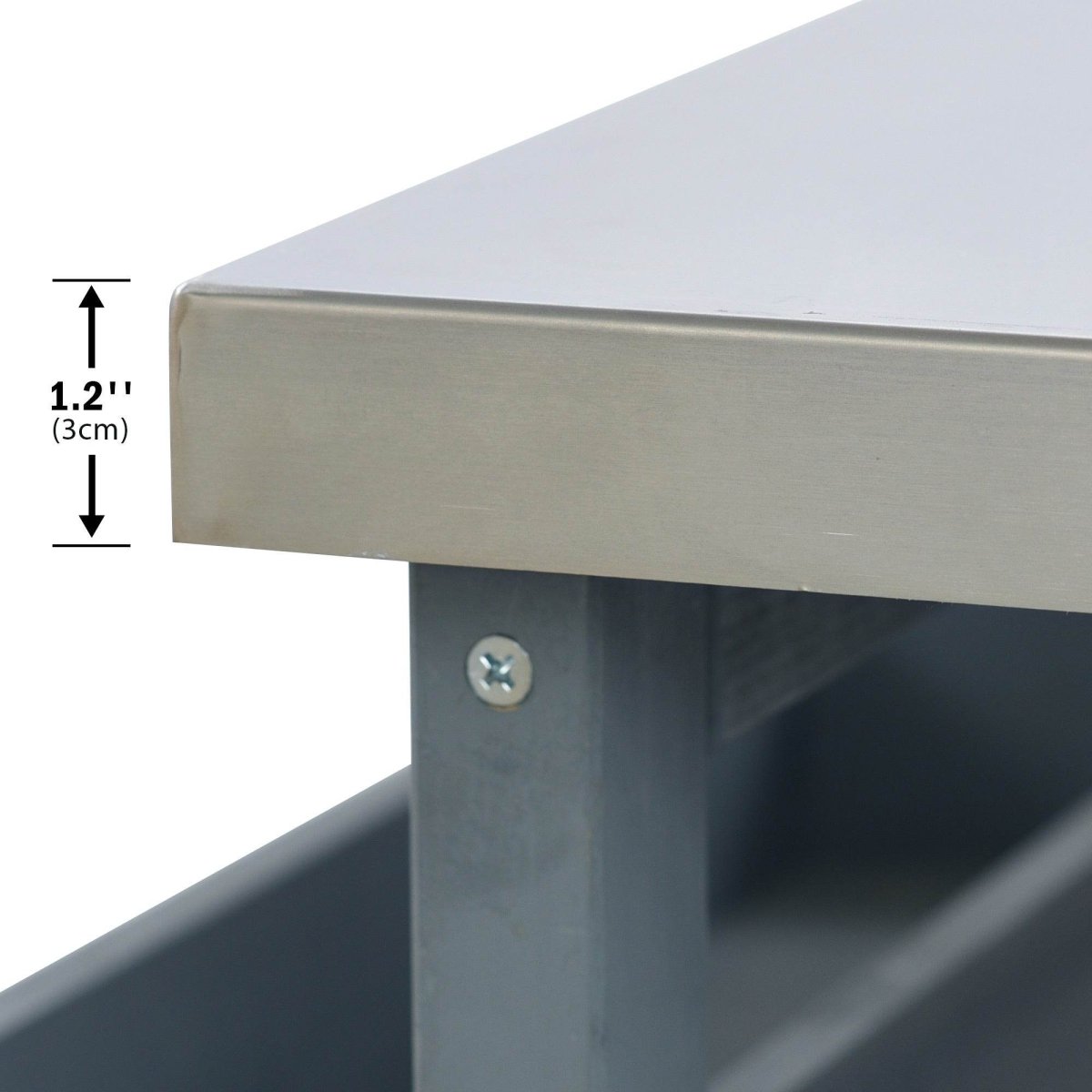 Farmhouse Solid Fir Wood Outdoor Kitchen Island Cart - Driftwood - Omega Lifestyles