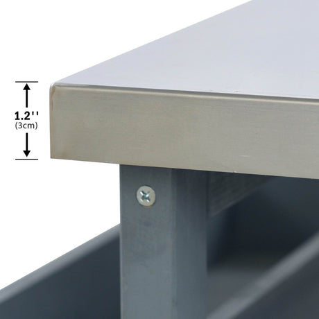 Farmhouse Solid Fir Wood Outdoor Kitchen Island Cart - Driftwood - Omega Lifestyles