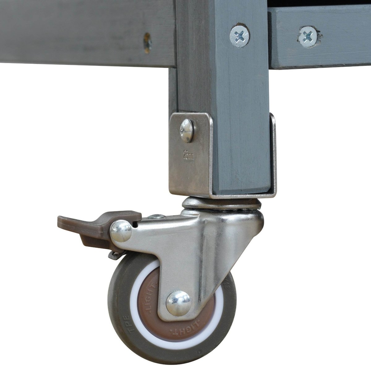 Farmhouse Solid Fir Wood Outdoor Kitchen Island Cart - Driftwood - Omega Lifestyles