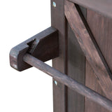 Farmhouse Solid Fir Wood Outdoor Kitchen Island Cart - Driftwood - Omega Lifestyles