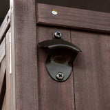 Farmhouse Solid Fir Wood Outdoor Kitchen Island Cart - Driftwood - Omega Lifestyles