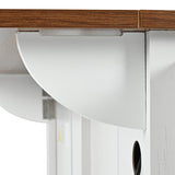 Farmhouse Style Kitchen Island Cart With Power Outlet - Driftwood - Omega Lifestyles