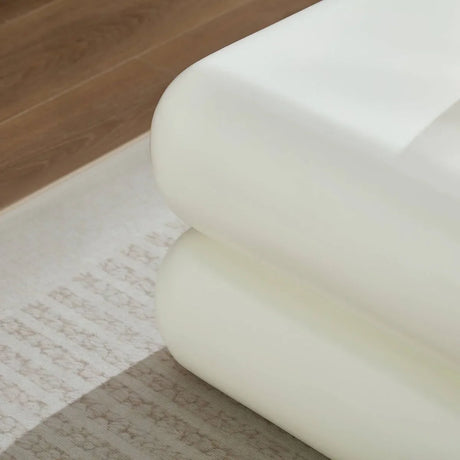 Fiberglass Stacked Square Coffee Table With Open Storage - Omega Lifestyles