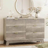 Fluted MidCentury Modern 9-Drawer Wooden Dresser - Omega Lifestyles