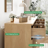 Fluted MidCentury Modern 9-Drawer Wooden Dresser - Omega Lifestyles