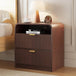 Fluted Modern Nightstand With Charging Station - Omega Lifestyles