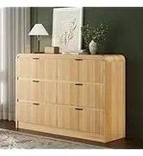 Fluted Modern Nightstand With Charging Station - Omega Lifestyles