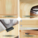 Fluted Modern Nightstand With Charging Station - Omega Lifestyles