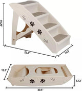 Foldable Lightweight Plastic Dog Ramp Stairs - Sleep Galleria