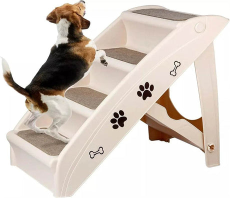 Foldable Lightweight Plastic Dog Ramp Stairs - Sleep Galleria