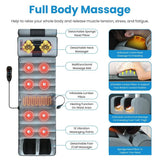 Full Body Heated Vibration Massage Mat With Neck Foot Support - Omega Lifestyles